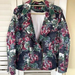 NWOT Colleen Lopez (HSN) - Faux Suede Moto Biker Jacket